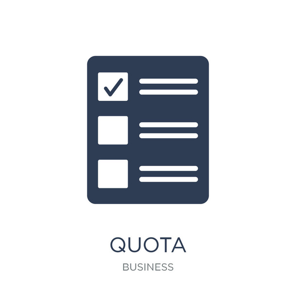 Quota icon. Trendy flat vector Quota icon on white background from business collection, vector illustration can be use for web and mobile, eps10 - Vector, Image