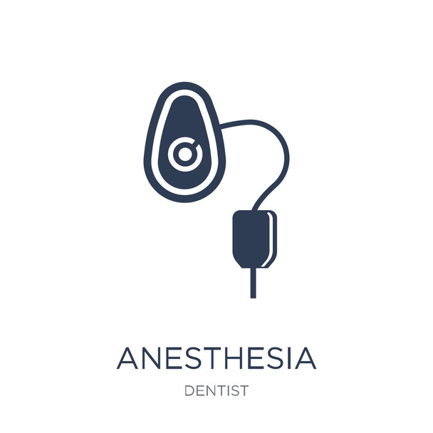 Значок анестезии. Модный плоский вектор иконка анестезии на белом фоне из коллекции стоматологов, векторные иллюстрации могут быть использованы для веб и мобильных, eps10
 - Вектор,изображение