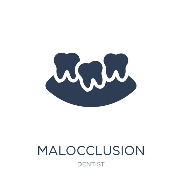 Ikona malocclusion. Moderní ploché vektor Malocclusion ikonu na bílém pozadí od zubaře kolekce, vektorové ilustrace může být použít pro web a mobilní, eps10 - Vektor, obrázek