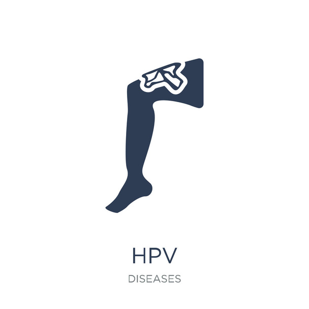 HPV-kuvake. Trendikäs tasainen vektori HPV kuvake valkoisella taustalla Taudit kokoelma, vektori kuva voidaan käyttää web-ja mobiili, eps10
 - Vektori, kuva
