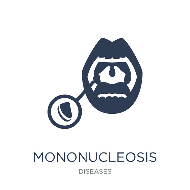 Mononucleosis icon. Trendy flat vector Mononucleosis icon on white background from Diseases collection, vector illustration can be use for web and mobile, eps10 - Vector, Image