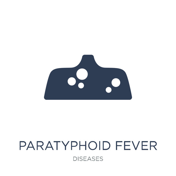 Paratyphoid fever icon. Trendy flat vector Paratyphoid fever icon on white background from Diseases collection, vector illustration can be use for web and mobile, eps10 - Vector, Image