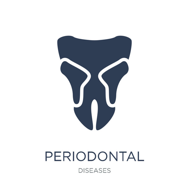 Periodontal disease icon. Trendy flat vector Periodontal disease icon on white background from Diseases collection, vector illustration can be use for web and mobile, eps10 - Vector, Image