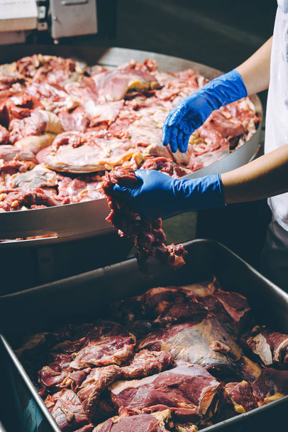 vlees fabrieksarbeider - Foto, afbeelding