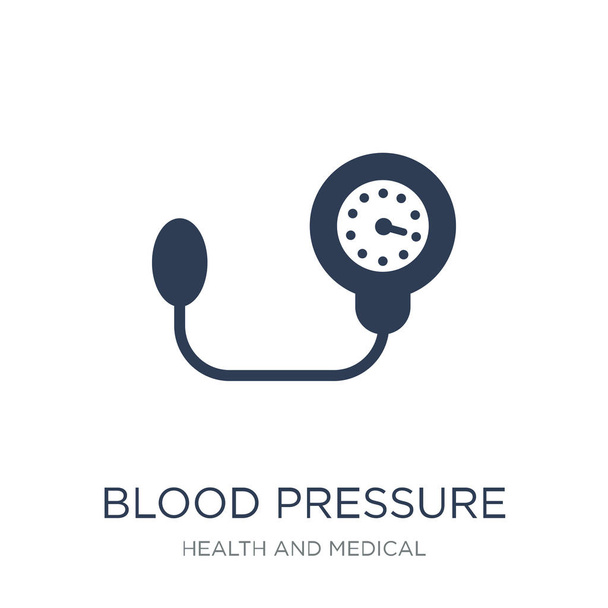 Blood pressure icon. Trendy flat vector Blood pressure icon on white background from Health and Medical collection, vector illustration can be use for web and mobile, eps10 - Vector, Image