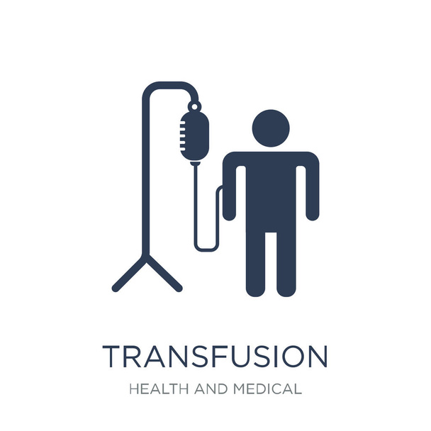 Ikona transfuzji. Płaskie wektor transfuzji ikona na białym tle z kolekcji zdrowie i Medycyna ilustracji wektorowych można używać dla sieci web i mobile, eps10 - Wektor, obraz