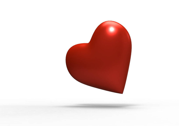 3D Heart, symbole d'amour isolé sur fond blanc
 - Photo, image
