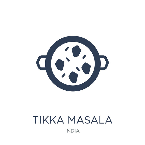 Tikka masala εικονίδιο. Μοντέρνα επίπεδη διάνυσμα Tikka masala εικονίδιο στο λευκό φόντο από Ινδία συλλογή, εικονογράφηση φορέα μπορεί να χρησιμοποιήσει για το web και mobile, eps10 - Διάνυσμα, εικόνα