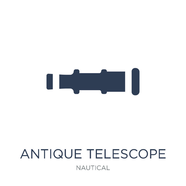 antike Teleskopikone. trendige flache Vektor antike Teleskop-Symbol auf weißem Hintergrund aus der nautischen Sammlung, Vektor-Illustration kann für Web-und mobile, eps10 - Vektor, Bild
