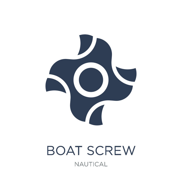 Boat Screw icon. Trendy flat vector Boat Screw icon on white background from Nautical collection, vector illustration can be use for web and mobile, eps10 - Vector, Image