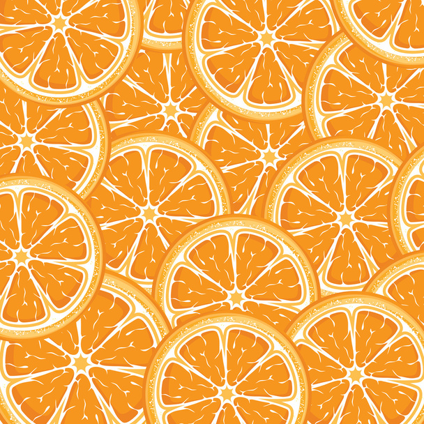 Orange background from slices of juicy oranges - Vector, Image