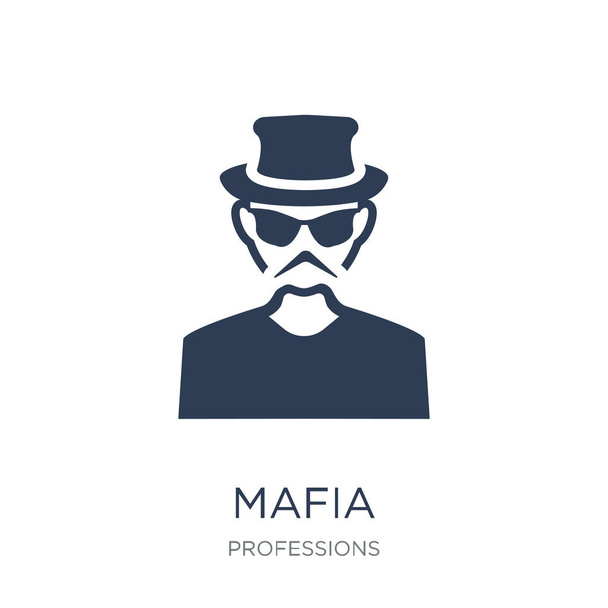 Mafia icon. Trendy flat vector Mafia icon on white background from Professions collection, vector illustration can be use for web and mobile, eps10 - Vector, Image