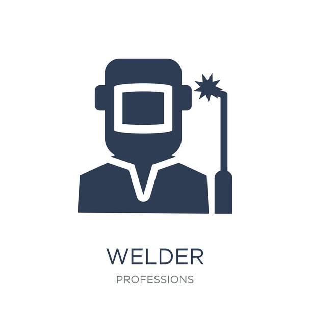 Welder icon. Trendy flat vector Welder icon on white background from Professions collection, vector illustration can be use for web and mobile, eps10 - Vector, Image