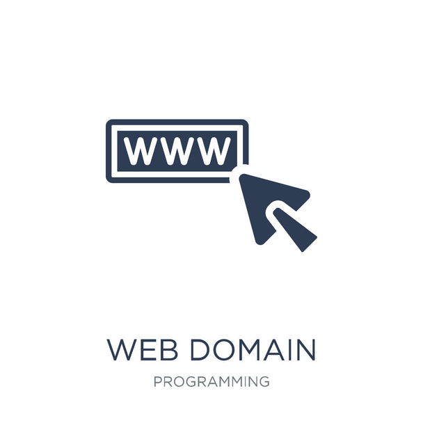 Web-Domain-Symbol. trendige flache Vektor-Web-Domain-Symbol auf weißem Hintergrund aus der Programmiersammlung, Vektor-Illustration kann für Web-und mobile verwendet werden, eps10 - Vektor, Bild
