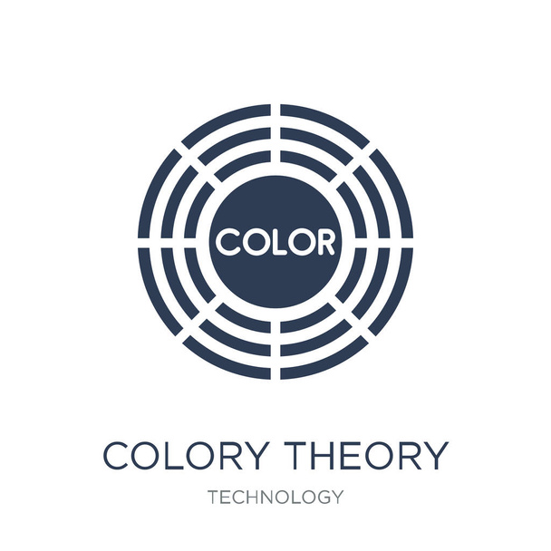 Colory theory icon. Trendy flat vector Colory theory icon on white background from Technology collection, vector illustration can be use for web and mobile, eps10 - Vector, Image
