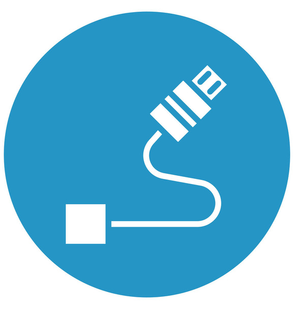 USB kablosu, usb kablosu izole vektör simgesi olduğunu kolayca herhangi bir boyut düzenlenemez veya değiştirilme tarihi. - Vektör, Görsel