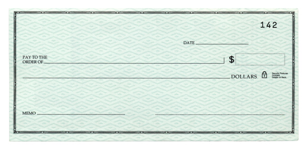 blanco cheque - Foto, afbeelding