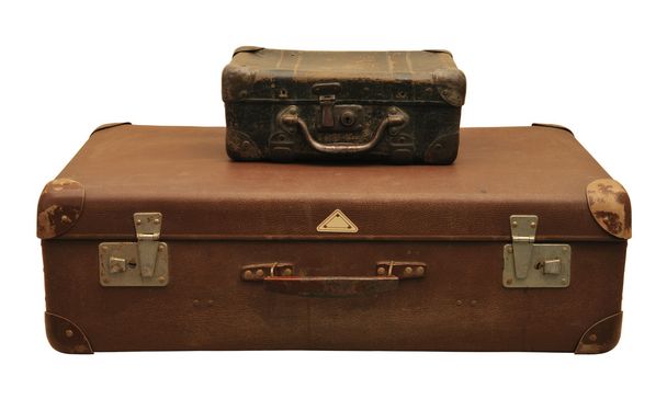 két régi bőrönd - Fotó, kép
