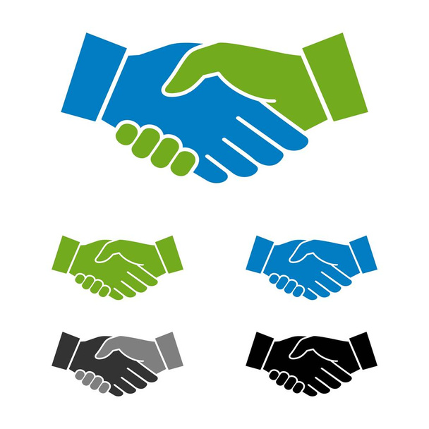 Vorlage für das Logo des Handshake-Vektors - Vektor, Bild