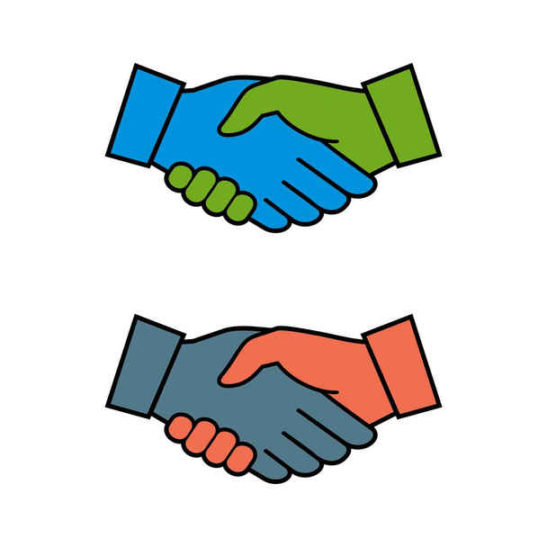 Vorlage für das Logo des Handshake-Vektors - Vektor, Bild