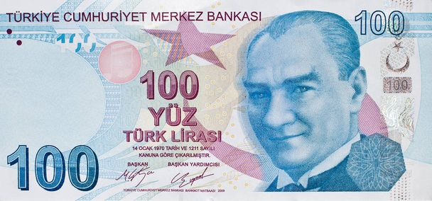 Billete turco de 100 liras
 - Foto, imagen
