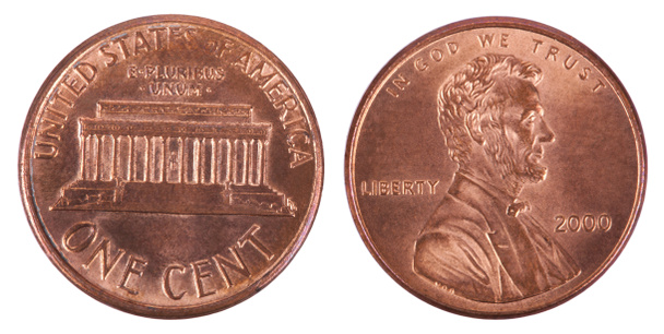 Isolated Penny - Both Sides Frontal - Photo, Image