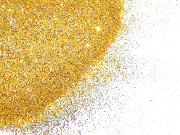 Beyaz altın glitter pırıltı ile dokulu arka plan - Fotoğraf, Görsel