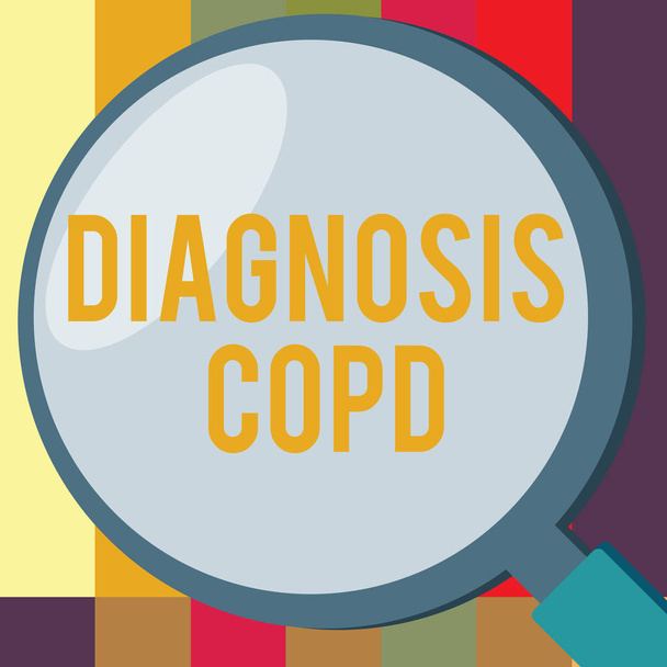 Tekstiä kirjoittava Diagnoosi Copd. Liiketoiminta käsite tukkeutumisen keuhkojen ilmavirran joka estää hengitys
 - Valokuva, kuva