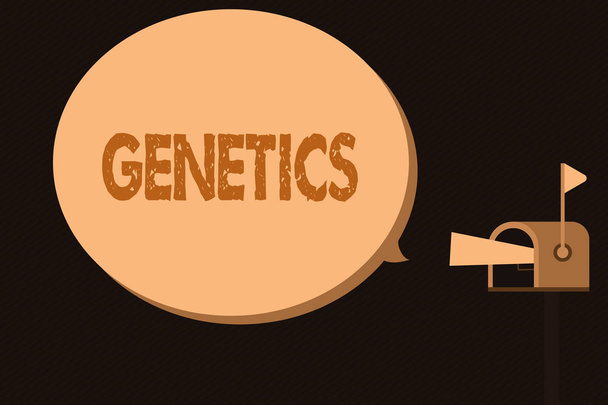 A kézírás szöveg genetika. Koncepció értelmében tanulmány az öröklődés és a módosítás az örökölt jellemzői - Fotó, kép