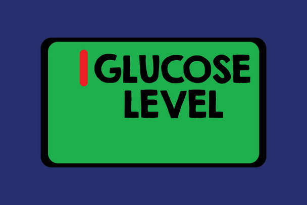 Escritura manual conceptual que muestra el nivel de glucosa. Texto de la foto comercial Cantidad de glucosa en la sangre Hiperglucemia reactiva
 - Foto, Imagen