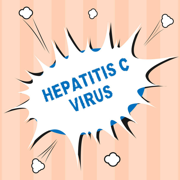 Hepatit C virüsü gösterilen metin işareti. Viral hepatit hastalığı nedenleri kavramsal fotoğraf infektif Ajan - Fotoğraf, Görsel