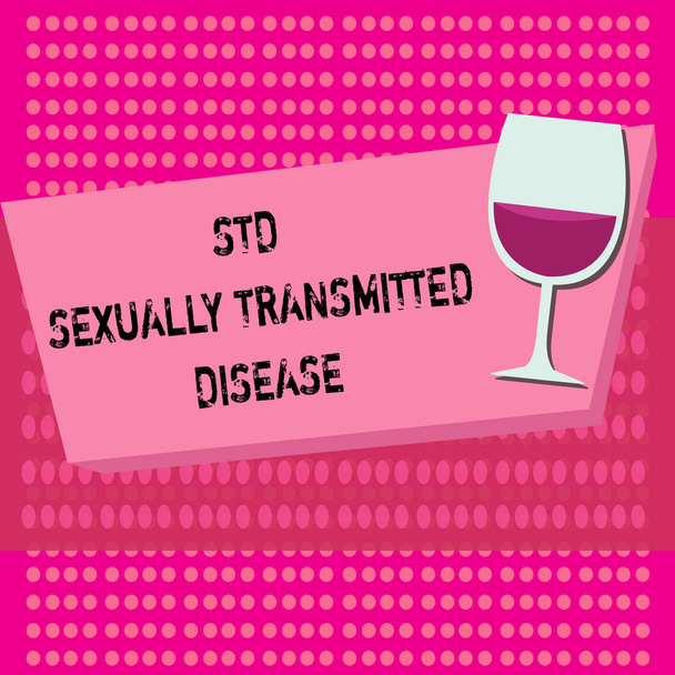 Std 性感染症を示すテキスト記号。性行為で感染する概念的な写真 - 写真・画像