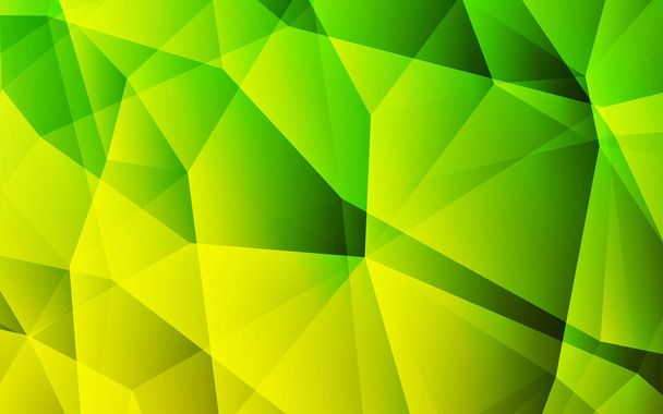 Light Green vector polygonal background. A sample with polygonal shapes. Template for cell phone's backgrounds. - Vector, Image