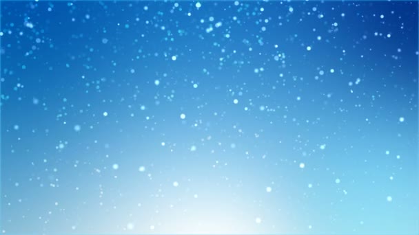 abstrakte Hintergrund Weihnachten Winter Schnee fallen mit Glitzern und Teilchen dunkel und körnig verarbeitet - Filmmaterial, Video