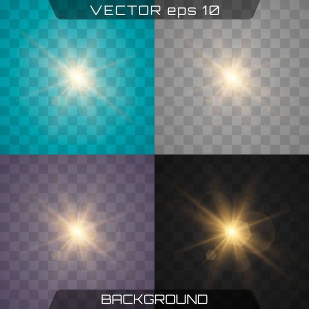 Light, spark and stars. - Vector, afbeelding