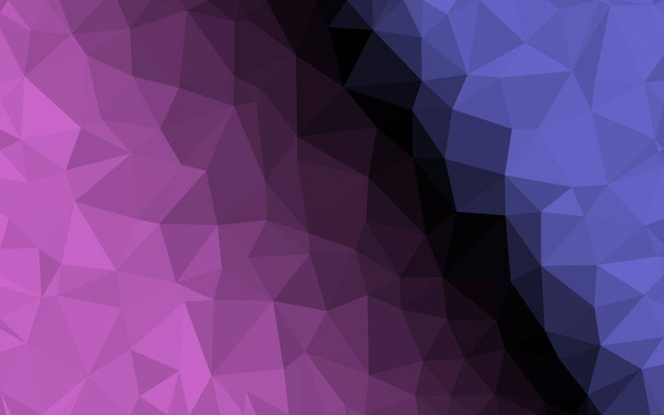dunkelviolett, blaues dreieckiges Low-Poly, Mosaikmuster Hintergrund, Vektorillustration Grafik, kreativer Origami-Stil mit Farbverlauf - Foto, Bild