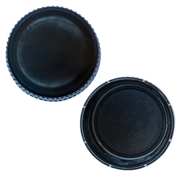 Két oldalán fekete műanyag kupak - Fotó, kép