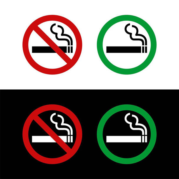 Απαγορεύεται το κάπνισμα και το κάπνισμα περιοχή σήμανση διάνυσμα - Διάνυσμα, εικόνα