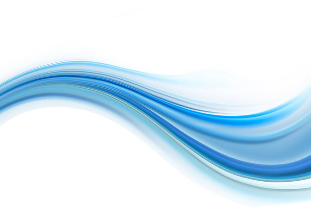 Яркий синий и белый современный футуристический фон с абстрактными волнами
 - Фото, изображение