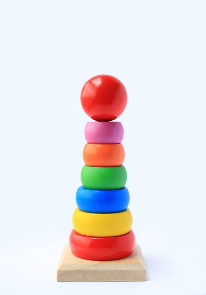 Colorful wooden toys for kids - Foto, Bild
