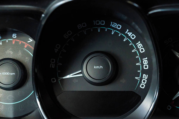 Close up image of a modern car speedometer - Photo, Image