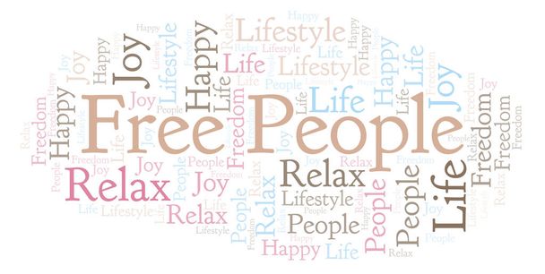 La gente libre palabra nube. Wordcloud hecho solo con texto
. - Foto, Imagen