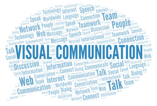 Comunicación visual palabra nube. Wordcloud hecho solo con texto
. - Foto, Imagen