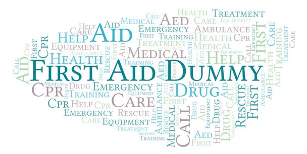 Nuvem de palavra Dummy First Aid, feita apenas com texto
 - Foto, Imagem