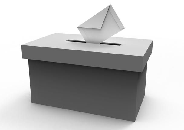 3D урна для голосования на белом фоне
 - Фото, изображение