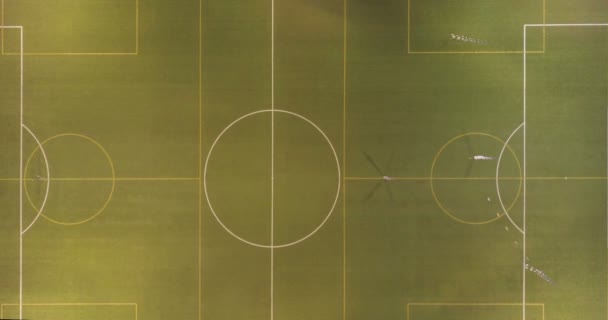 Voetbal stadion pad bovenaanzicht - Video