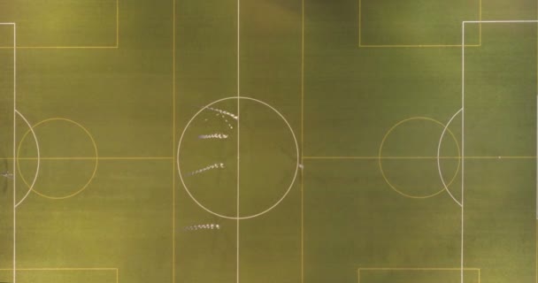 Voetbal stadion pad bovenaanzicht - Video