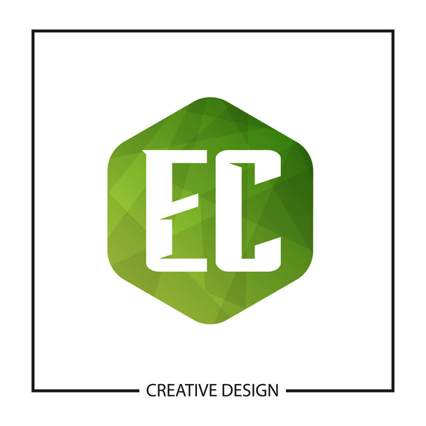 Letra inicial Diseño de la plantilla del logotipo de EC
 - Vector, Imagen