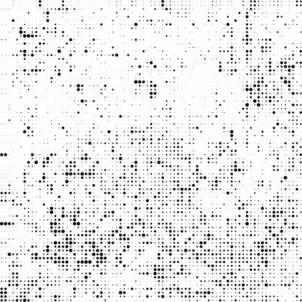 Textura de medio tono blanco y negro. Fondo monocromo abstracto de puntos
 - Vector, Imagen