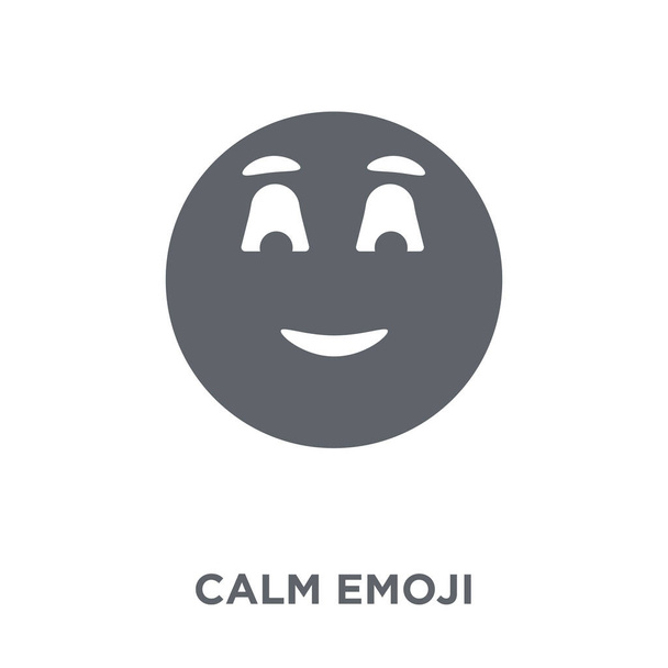ruhiges Emoji-Symbol. ruhiges Emoji-Designkonzept aus der Emoji-Kollektion. einfache Elementvektorabbildung auf weißem Hintergrund. - Vektor, Bild